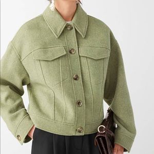 & Other Stories Wool Green Jacket Size 2